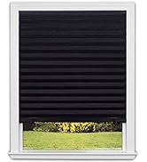 Redi Shade No Tools Original Blackout Pleated Paper Shade Black, 36 in x 72 in, 6 Pack