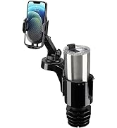 JOYTUTUS Cup Holder Phone Mount for Car, Car Cellphone Large Adapter Long Arm with 360 Degree Rot...