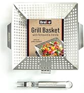 Grill Basket with Removable Handle