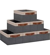 GhvyenntteS Storage Baskets for Shelves, 6 Pack Storage Baskets for Organizing, Foldable Fabric S...