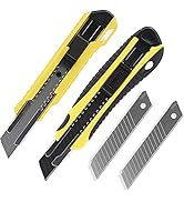 DOWELL Utility Knife Retractable Box Cutters Extra Smooth with Snap-off Slot HY040107