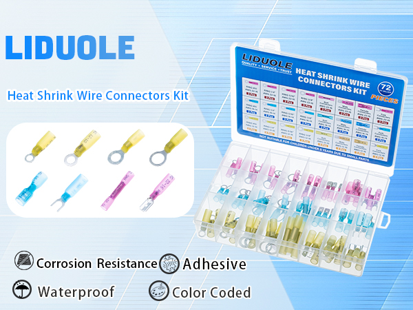 Heat Shrink Wire Connectors 72PCS
