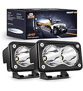 Nilight 2PCS 3Inch Motorcycle Led Pods 1300LM Built-in EMC Driving Light Super Spotlight Offroad ...
