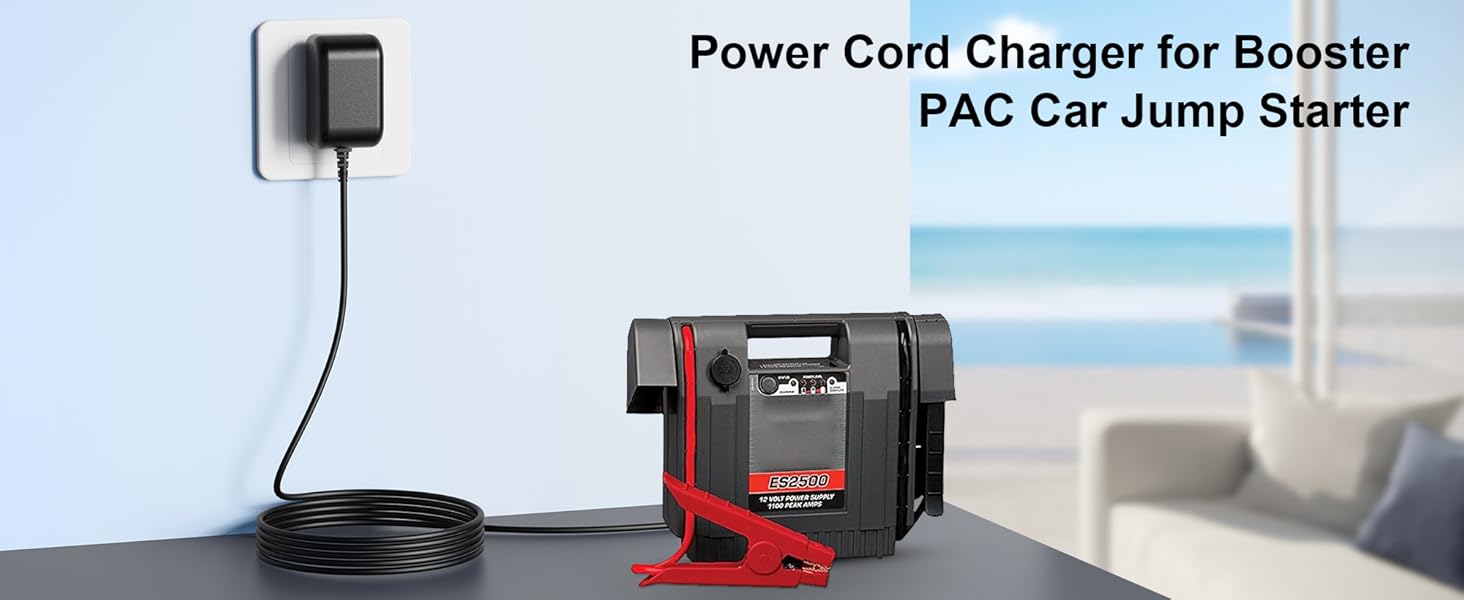 Adapter Charger for Booster PAC Auto Truck Motor Jump Starter