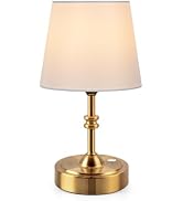 ONEWISH Small Cordless Lamp Dimmable-Battery Operated Table lamp, 4000mAh Rechargeable, Touch Bed...