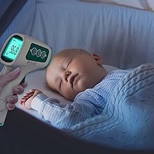 touchless thermometer with backlight, non-touch thermometer