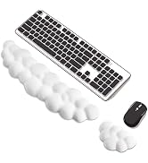 Keyboard Wrist Rest Mouse Wrist Support Set, Cloud Keybroad Wrist Rest Pad with Non-Slip PU Base,...