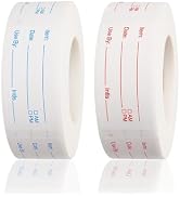 2 Rolls 1000 Pieces Removable Food Labels, 1 x 2 Inch Date Stickers for Freezer, Refrigerator Foo...