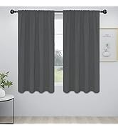 Easy-Going Rod Pocket Blackout Curtains for Bedroom, Room Darkening Window Curtains for Living Ro...