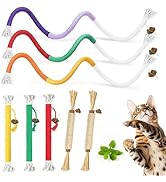 Tocirelo Cat Toys Silvervine Sticks - 8Pack Natural Silvervine Sticks for Cats, Cat Chew Toy for ...