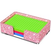 pink acrylic pen and post it note dispenser