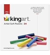 KINGART Pro Artist Soft Pastels, Unique & Vibrant Colors, Drawing, Blending, Layering, Shading, A...