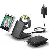 Geyo 2 in 1 Foldable Wireless Charger for Samsung Z Flip 8 and Watch 9 | Fast Charging Stand for ...