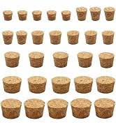 Yasdyri Cork Stoppers for Wine Bottles Soft Wood Corks 6 Sizes Tapered Cork Plugs Assorted Cork S...