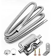 DTNESS 118"/300cm Diesel Heater Exhaust Pipe with Muffler and Clamps | 1"/2.5cm Stainless Steel P...