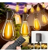 Amzrap 70FT LED Outdoor String Lights Waterproof Patio Lights with Dimmable & Shatterproof Replac...