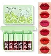 Eakroo 6 Colors lemon Lip Tint Stain Set, Korean Velvet Lip Stain Lip Gloss Lip Tint Stain, Liqui...