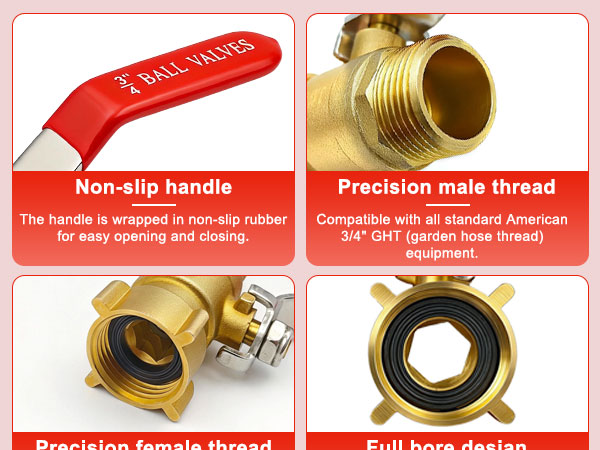 3/4 brass garden hose shut off valve