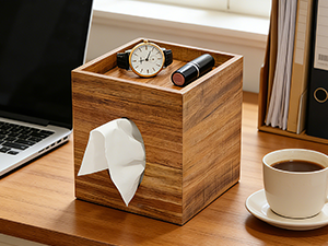 Acacia Wooden Tissue Box Cover