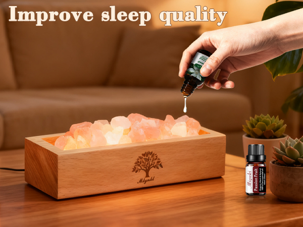 Himalayan Salt Lamp, Essential Oil, Sleep Quality, Aromatherapy, Relaxation, Natural Sleep Aid