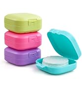 Etenpo Plastic Square Cotton Pad Holder - Pack of 4, Multiple Colors, Portable Travel and Sealed,...