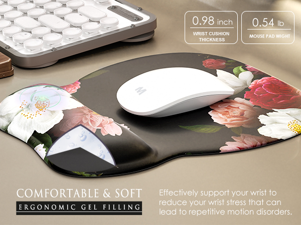 comfortable and soft ergonomic gel filling