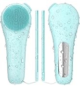 Silicone Facial Cleansing Brush,Rechargeable Face Scrubber,IPX7 Waterproof Electric Face Scrubber...