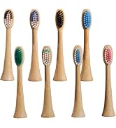 Bamboo Electric Toothbrush Replacement Heads, 8 Pack Toothbrush Heads | Toothbrush Heads Handle M...