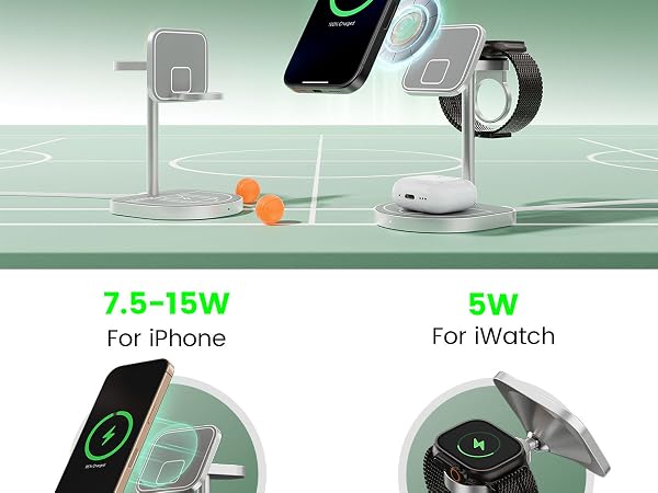 apple 3 in 1 charging station magsafe mag safe mag-safe charger 3 in 1 for apple wireless charger