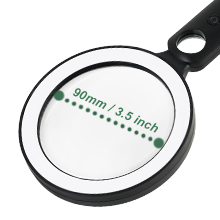 3.5 inch real glass magnifier with light