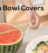 100PCS Bowl Covers, Food Cover Dish Covers, Elastic Stretch Food Storage Lids, BPA-Free Plastic W...