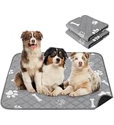 PatiencET Washable Pee Pads for Dogs, 36'' x 48" Reusable Puppy Pads with Super Absorbent, 2 Pack...