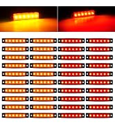 PSDRIQQ 40 Pack 6 LED Trailer Marker Light, DC12-24V Clearance Side Indicator Lamp for RV Camper ...