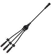 BTF-LIGHTING 5 Core 5 pin Small Size IP65 Y Shape 1 Male-Divided-3 Female Spillter Connctor Black...