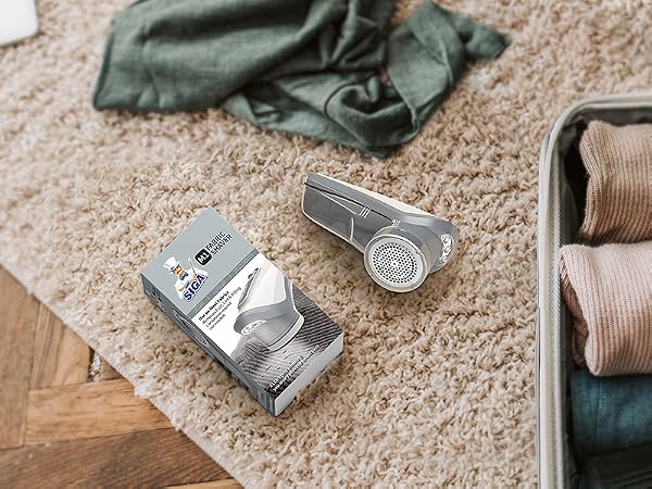 MR.SIGA portable lint remover, travel lint remover, pill fuzz shaver fabric shaver