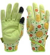 MSUPSAV Garden Gloves for Women,Spandex&Synthetic Leather Gardening Gloves,Yard Work Gloves,Garde...