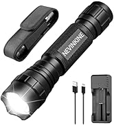 Nevinkin NE2 Tactical Flashlight with Holster, 1200 High Lumens Single Mode Police Duty Belt Flas...