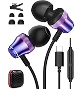 USB C Headphone for iPad A16 11 10,Type C Wired Earbuds for Samsung Galaxy A17 S25 FE S24 S23 S22...