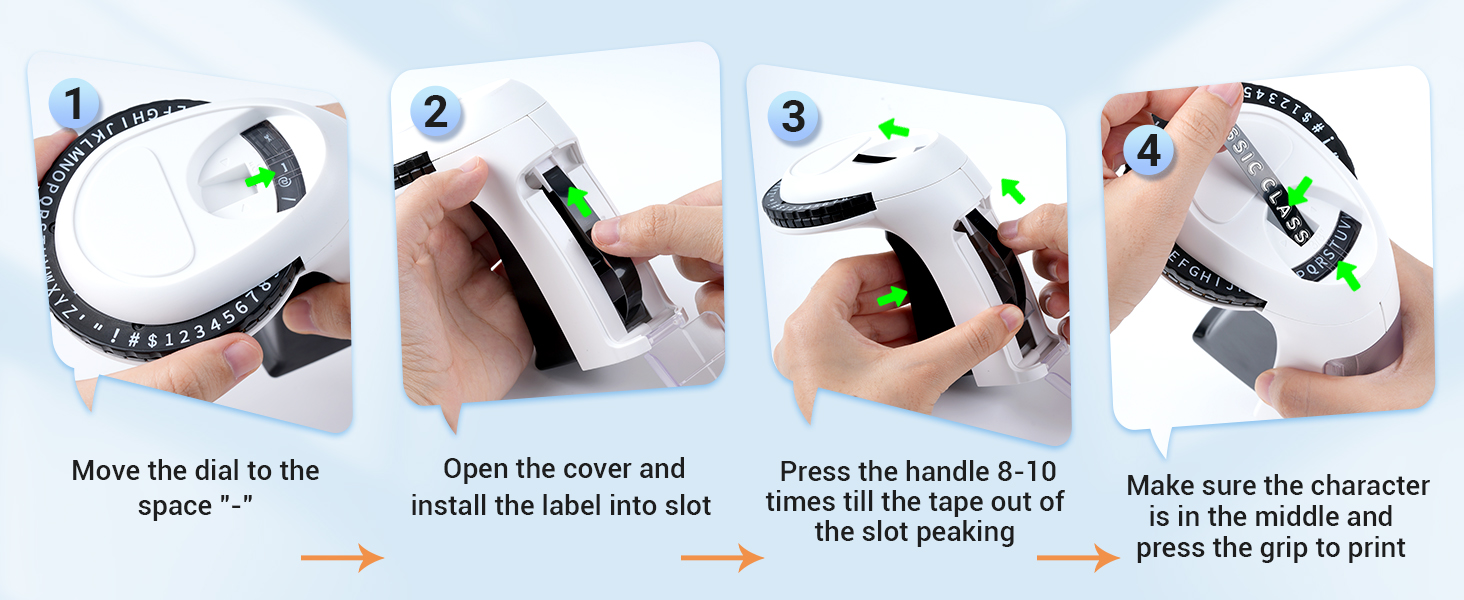 cute old school embosser small handheld printer label-maker lable étiqueteuse waterproof labeller
