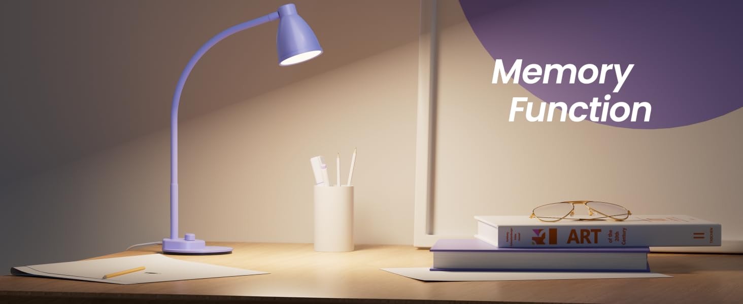 LED Desk Lamp with USB Charging Port Dimmable Reading Lamp Task Table Light Office Dorm Bedside