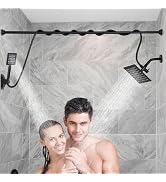 Voolan Dual Shower Head for Couples, High Pressure Rain Showerhead and Handheld Spray Combo, Adju...