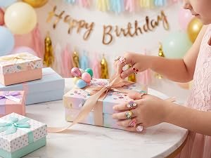 PASEMM 36pcs Little Girl Jewel Rings