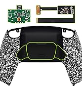 eXtremeRate Textrued White Back Paddles Programable Rise 2.0 Remap Kit for PS5 Controller, Upgrad...