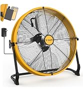 16" Portable Battery Operated Fan with Metal Blade for Dewalt 20V Max Battery, 360 Vertical Tilt,...
