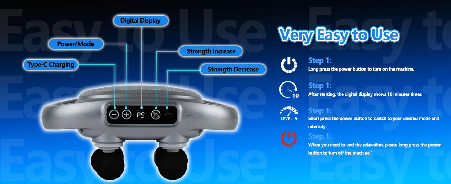 UFFAE 6 Head Massage Gun Back Massager Pain Relief