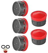 JQK Faucet Aerator, 2.2 GPM Flow Retrictor Insert Faucet Aerators Replacement Parts Bathroom 5 Pa...