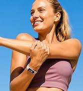 Woman wearing a fitness tracker during an active workout