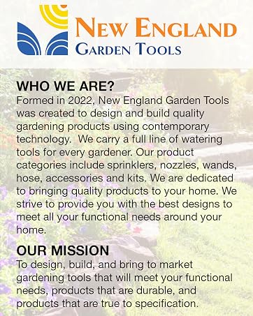 New England Garden Tools lawn sprinklers nozzles wands hose accessories kits gardening tools