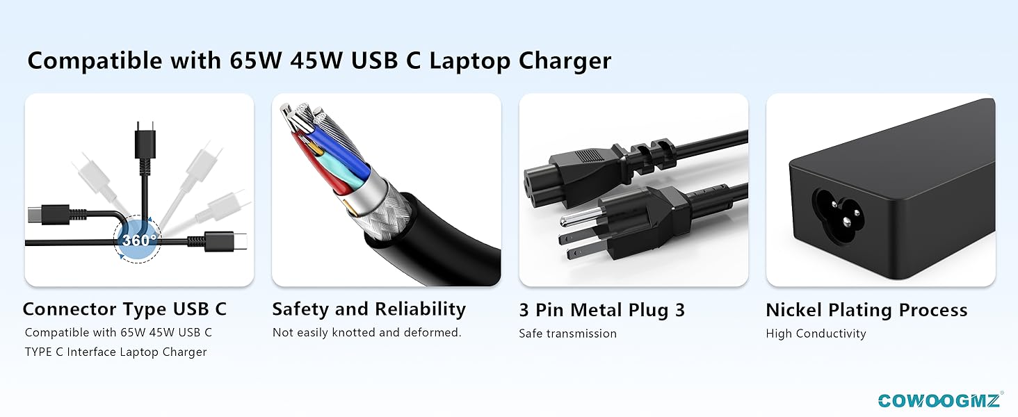 65W USB C Laptop Charger