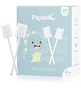 Papablic 40-Pack Baby Tongue Cleaner, Baby Oral Cleaner, Disposable Baby Mouth Cleaner Newborn, U...